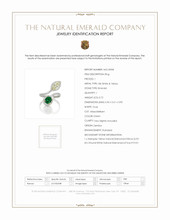 0.72 Ct. Emerald Natural Diamond Pave Ring, 18K White & Yellow Scan Report