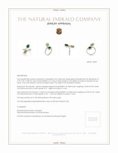 0.65 Ct. Emerald and Diamond Pave Ring, 18K White Yellow Appraisal