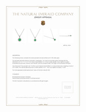 1.42 Ct. Emerald Natural Diamond Pave Pendant, 18K White Gold Appraisal