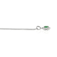 1.42 Ct. Emerald Natural Diamond Pave Pendant, 18K White Gold Image