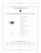1.36 Ct. Emerald and Diamond Ring, 18K White Gold Scan Report
