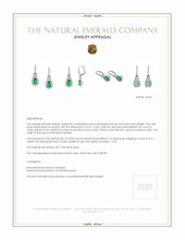 2.63 Ct.Tw.Total Carat Weight Emerald and Diamond Earrings, 18K White Gold Appraisal