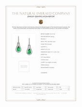 2.63 Ct.Tw.Total Carat Weight Emerald and Diamond Earrings, 18K White Gold Scan Report