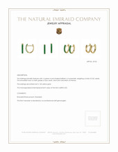 0.32 Ct.Tw.Total Carat Weight Emerald Hoops Earrings, 14K Yellow Gold Appraisal