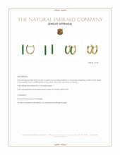 0.32 Ct.Tw.Total Carat Weight Emerald Hoops Earrings, 14K Yellow Gold Appraisal
