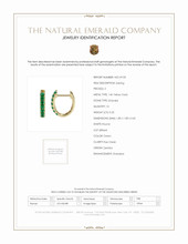 0.32 Ct.Tw. Emerald Hoops Earrings, 14K Yellow Gold Scan Report