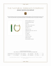 0.32 Ct.Tw.Total Carat Weight Emerald Hoops Earrings, 14K Yellow Gold Scan Report