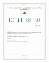 0.32 Ct.Tw.Total Carat Weight Emerald Hoops Earrings, 14K White Gold Appraisal