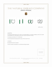 0.32 Ct.Tw. Emerald Hoops Earrings, 14K White Gold Appraisal