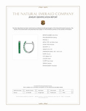 0.32 Ct.Tw.Total Carat Weight Emerald Hoops Earrings, 14K White Gold Scan Report