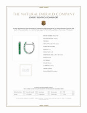 0.32 Ct.Tw. Emerald Hoops Earrings, 14K White Gold Scan Report