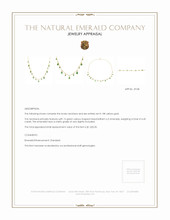 4.45 Ct. Emerald Necklace, 18K Yellow Gold Appraisal
