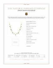 4.45 Ct. Emerald Necklace, 18K Yellow Gold Scan Report