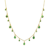 4.45 Ct. Emerald Necklace, 18K Yellow Gold Video