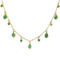 4.45 Ct. Emerald Necklace, 18K Yellow Gold Image