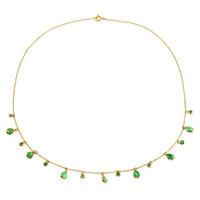 4.45 Ct. Emerald Necklace, 18K Yellow Gold Image