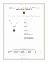0.45 Ct. Ruby and Natural Diamond Pave Pendant, 18K White Gold Scan Report
