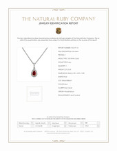 0.45 Ct. Ruby Pave Pendant, 18K White Gold Scan Report