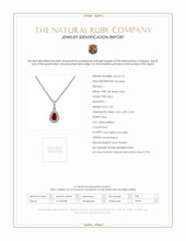 0.45 Ct. Ruby Natural Diamond Pave Pendant, 18K White Gold Scan Report
