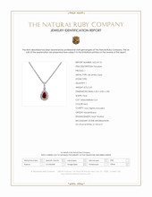 0.45 Ct. Ruby and Natural Diamond Pave Pendant, 18K White Gold Scan Report