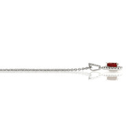 0.45 Ct. Ruby Pave Pendant, 18K White Gold Image