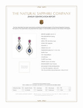 4.43 Ct.Tw. Mixed Sapphire and Natural Diamond Pave Earrings, 18K White Gold Scan Report
