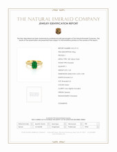 1.43 Ct. Emerald Natural Diamond Pave Ring, 18K Yellow Gold Scan Report