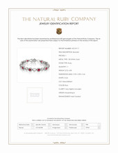 4.58 Ct.Tw. Ruby Natural Diamond Accent Stones Bracelet, 18K White Gold Scan Report