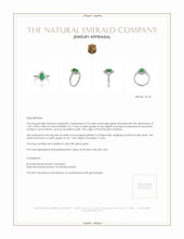 0.73 Ct. Emerald Natural Diamond Antique Style Ring, Platinum & 18K Yellow Appraisal