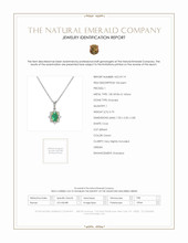 0.70 Ct. Emerald and Diamond Pendant - 18K White Yellow Scan Report