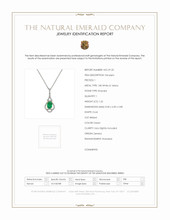 1.22 Ct. Emerald and Diamond Pendant - 18K White Yellow Scan Report