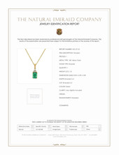 1.31 Ct. Emerald Natural Diamond Pave Pendant, 18K Yellow Gold Scan Report