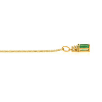 1.31 Ct. Emerald Natural Diamond Pave Pendant, 18K Yellow Gold Image
