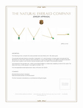 1.01 Ct. Emerald Natural Diamond Pendant, 18K Yellow Gold Appraisal