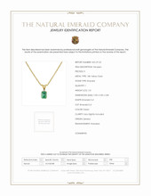 1.01 Ct. Emerald Natural Diamond Pendant, 18K Yellow Gold Scan Report