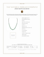 4.55 Ct. Emerald and Natural Diamond Pave Necklace, 18K White Gold Scan Report
