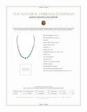 4.55 Ct. Emerald Natural Diamond Pave Necklace, 18K White Gold Scan Report