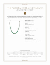 4.55 Ct. Emerald and Natural Diamond Pave Necklace, 18K White Gold Scan Report