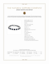 15.14 Ct.Tw.Total Carat Weight Blue Sapphire and Natural Diamond Accent Stones Bracelet, 18K White Gold Scan Report