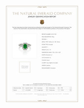 1.10 Ct. Emerald Natural Diamond Pave Ring, Platinum & 18K Yellow Scan Report