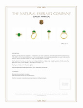 1.27 Ct. Emerald and Natural Diamond Pave Ring, 14K Yellow Gold Appraisal
