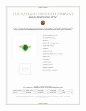 1.27 Ct. Emerald and Natural Diamond Pave Ring, 14K Yellow Gold Scan Report