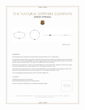 0.09 Ct.Tw.Total Carat Weight Blue Sapphire and Natural Diamond Pave Bracelet, 14K White Gold Appraisal