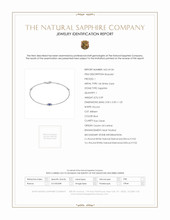 0.09 Ct.Tw.Total Carat Weight Blue Sapphire and Natural Diamond Pave Bracelet, 14K White Gold Scan Report