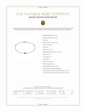 0.09 Ct.Tw.Total Carat Weight Ruby and Natural Diamond Pave Bracelet, 14K White Gold Scan Report