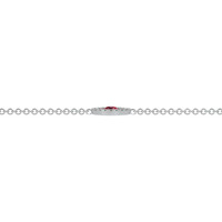 0.09 Ct.Tw. Ruby Natural Diamond Pave Bracelet, 14K White Gold Image