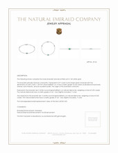 0.07 Ct.Tw.Total Carat Weight Emerald and Natural Diamond Pave Bracelet, 14K White Gold Appraisal
