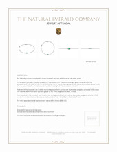 0.07 Ct.Tw. Emerald Natural Diamond Pave Bracelet, 14K White Gold Appraisal