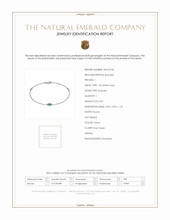 0.07 Ct.Tw.Total Carat Weight Emerald and Natural Diamond Pave Bracelet, 14K White Gold Scan Report
