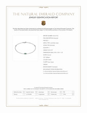 0.07 Ct.Tw.Total Carat Weight Emerald and Natural Diamond Pave Bracelet, 14K White Gold Scan Report